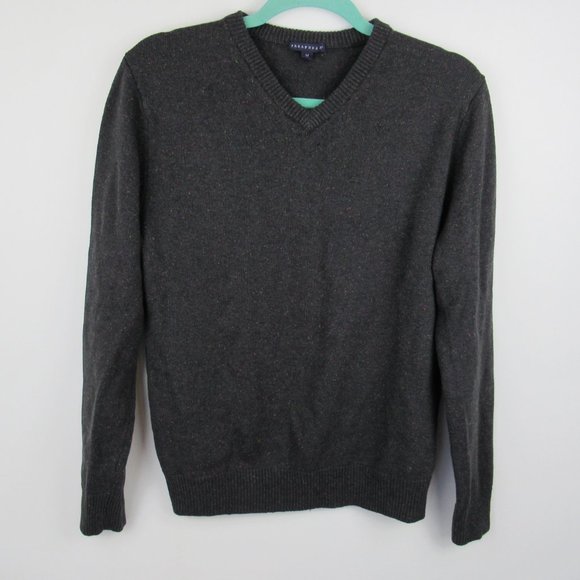 Paraphrase Sweaters - Paraphrase Wool Silk Blend Speckled Donegal V-Neck Sweater sz M